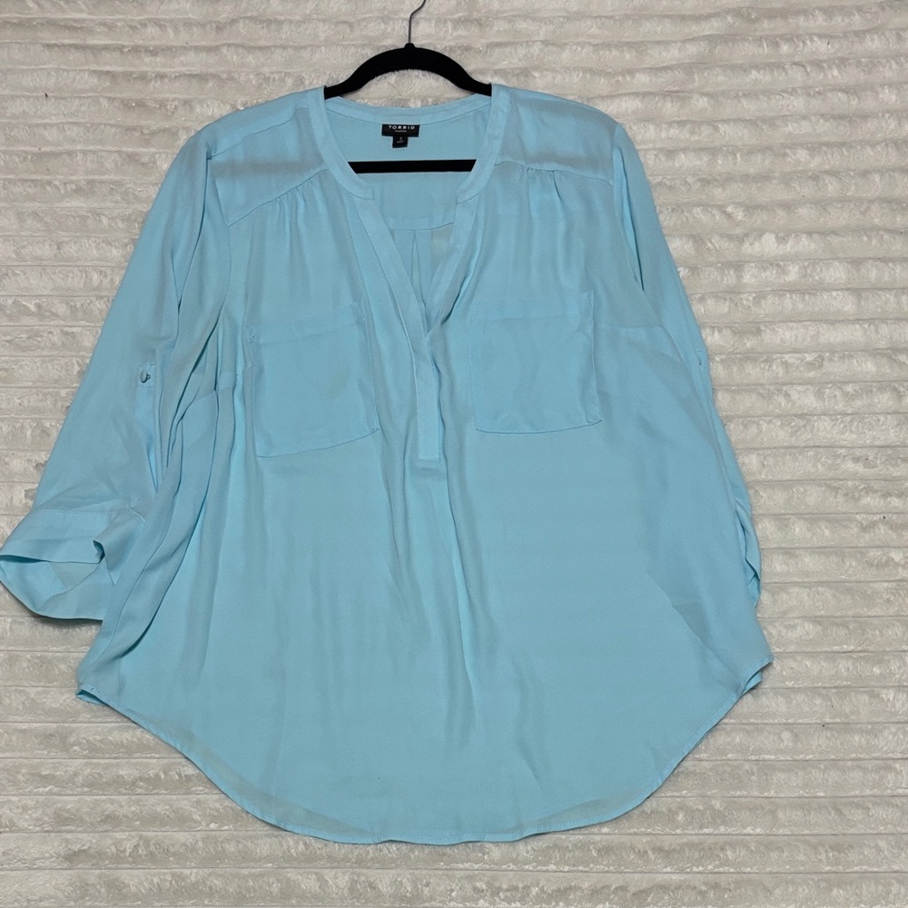 Torrid Sky Blue Women's Blouse